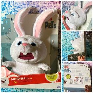 The Secret Of Life Pets Snowball Talking Plush  Despicable Me NIB 12”